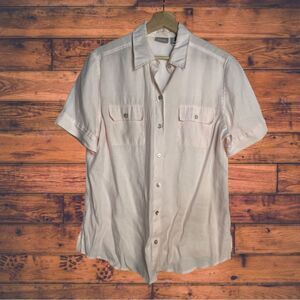 5 for $25🔥Chico's Pale Pink Button Front Shirt Size 2 (Large)